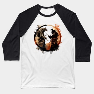 Samurai Demons Showdown Baseball T-Shirt